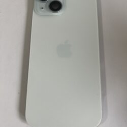  Iphone 15 originale copri batteria posteriore vetro con magsafe Azzurro