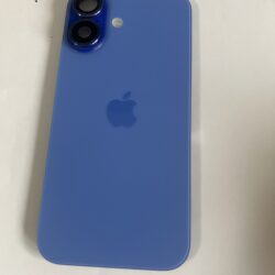  Iphone 16 originale copri batteria posteriore vetro con magsafe flex Blu azzurro
